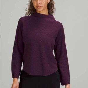 Lululemon Purple Mock Neck Sweater. Size: XS. Heathered Vintage Plum. Cozy
